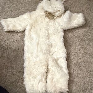 Fluffy pottery barn goat costume
